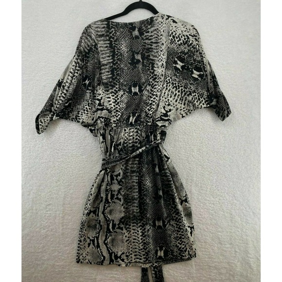 Suzie Chin for Maggy Boutique Womens Dress Size 2 Dolman Sleeve Snake Print - Picture 2 of 9